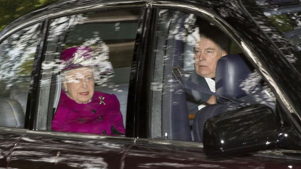Britain's Queen Elizabeth arrives with her son Prince Andrew, at Crathie Kirk to attend a Sunday morning church service near Balmoral, Scotland, Sunday, Sept. 15, 2019. - Sputnik International