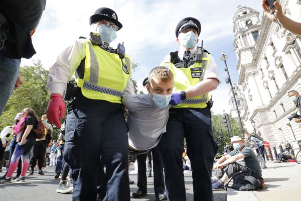 Extinction Rebellion Activists Glue Themselves to Ground Outside Parliament - Photos, Videos - Sputnik International