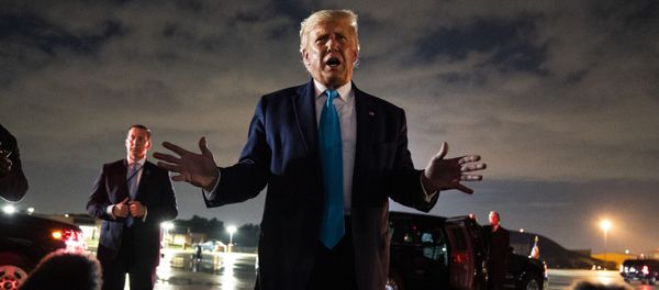 President Donald Trump talks with reporters at Andrews Air Force Base after attending a campaign rally in Latrobe, Pa., Thursday, Sept. 3, 2020, at Andrews Air Force Base, Md. - Sputnik International