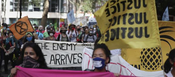 Demonstrators during an Extinction Rebellion protest near the Home Office in central London, Friday Sept. 4, 2020. Demonstrators during an Extinction Rebellion protest near the Home Office in central London, Friday Sept. 4, 2020. - Sputnik International