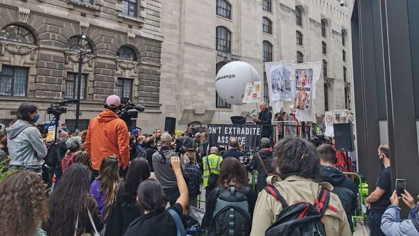 Assange Rally at Old Bailey in London, UK Assange Rally at Old Bailey in London, UK - Sputnik International