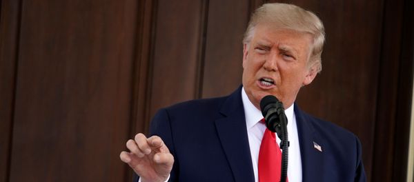 U.S. President Donald Trump delivers remarks at the North Portico of the White House in Washington, U.S., September 7, 2020. REUTERS/Sarah Silbiger U.S. President Donald Trump delivers remarks at the North Portico of the White House in Washington, U.S., September 7, 2020. REUTERS/Sarah Silbiger - Sputnik International