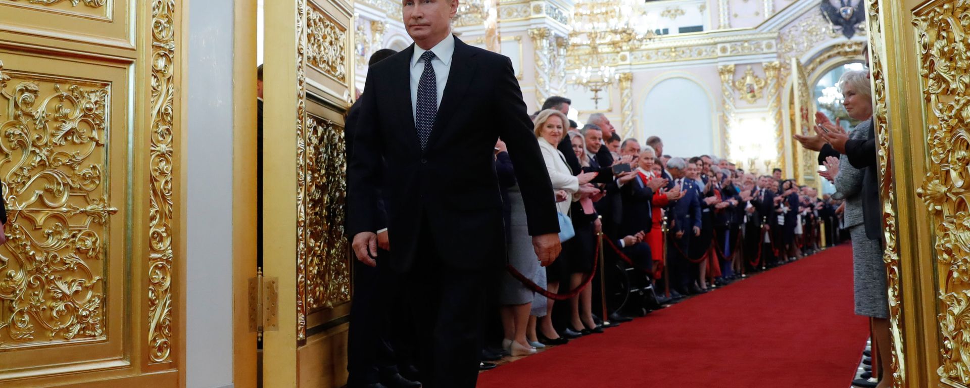 May 7, 2018. Russian President-elect Vladimir Putin during the inaugural ceremony in the Kremlin May 7, 2018. Russian President-elect Vladimir Putin during the inaugural ceremony in the Kremlin - Sputnik International, 1920, 23.12.2021