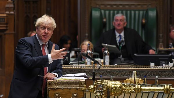 Britain's Prime Minister Boris Johnson speaks during question period at the House of Commons in London, 2 September 2020 Britain's Prime Minister Boris Johnson speaks during question period at the House of Commons in London, 2 September 2020 - Sputnik International