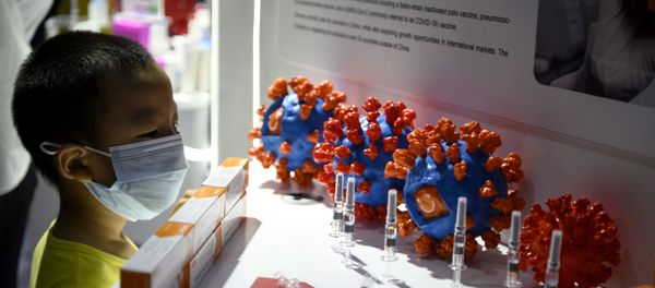 A boy looks at Sinovac Biotech LTD's vaccine candidate for COVID-19 coronavirus on display at the China International Fair for Trade in Services (CIFTIS) in Beijing on September 6, 2020. A boy looks at Sinovac Biotech LTD's vaccine candidate for COVID-19 coronavirus on display at the China International Fair for Trade in Services (CIFTIS) in Beijing on September 6, 2020. - Sputnik International