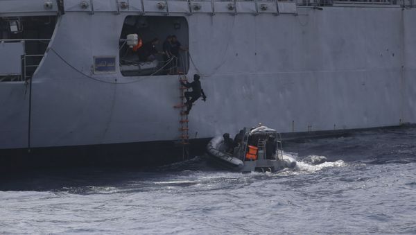 In this photo taken on Wednesday March 20 2019, Nigeria Naval Special Forces patrol during a joint navy exercise, in the Gulf of Guinea. The United States Navy and 33 other countries recently carried out weeks of maritime training in the Gulf of Guinea, to improve safety against pirates and to improve the monitoring of the West Africa coastline - Sputnik International