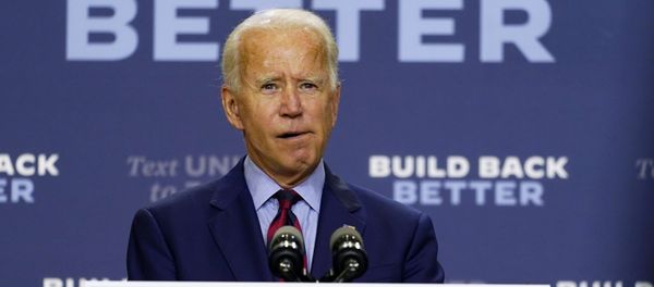 Democratic presidential candidate former Vice President Joe Biden speaks about the economic crisis in Wilmington, Del., 4 September 2020 - Sputnik International