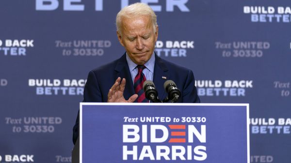 Democratic presidential candidate former Vice President Joe Biden pauses as he speaks in Wilmington, Del., Friday Sept. 4, 2020 - Sputnik International