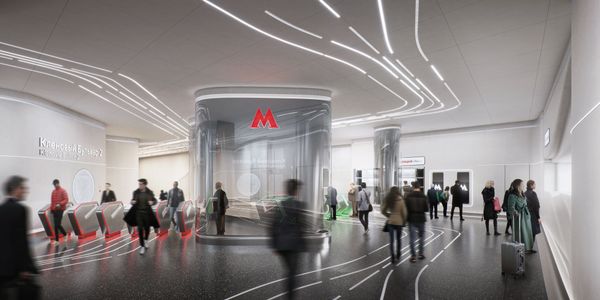 The draft project of the Klenovy Bulvar (Maple Avenue) metro station in Moscow developed by Zaha Hadid Architects. - Sputnik International