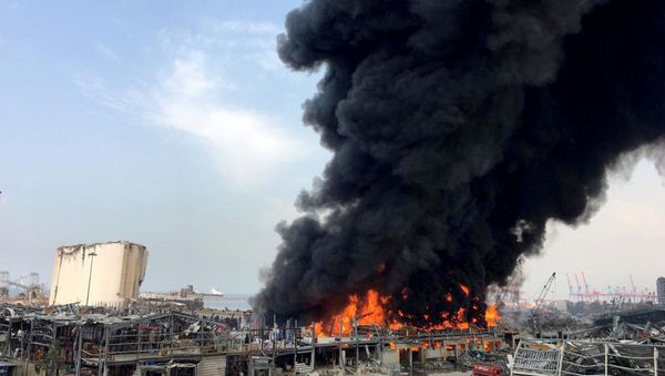 Smoke rises from Beirut's port area, Lebanon September 10, 2020. Smoke rises from Beirut's port area, Lebanon September 10, 2020. - Sputnik International