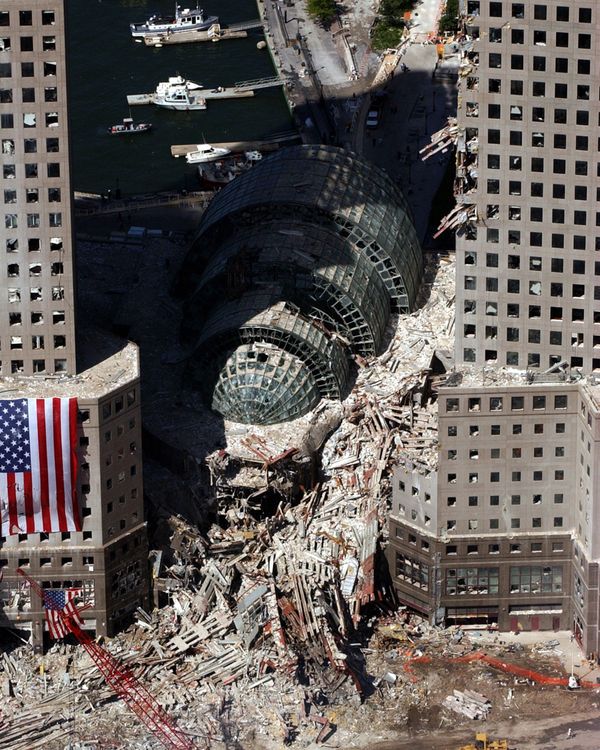 An aerial view shows a small portion of the scene where the World Trade Center collapsed following the 11 September terrorist attack An aerial view shows a small portion of the scene where the World Trade Center collapsed following the 11 September terrorist attack - Sputnik International