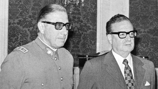 In this Aug. 23, 1973 file photo, Chilean Gen. Augusto Pinochet, left, and President Salvador Allende, attend a ceremony naming Pinochet as commander in chief of the Army. Chile marks the 45th anniversary of the coup led by Pinochet overthrowing Allende, on Wednesday, Sept. 11, 2018. - Sputnik International