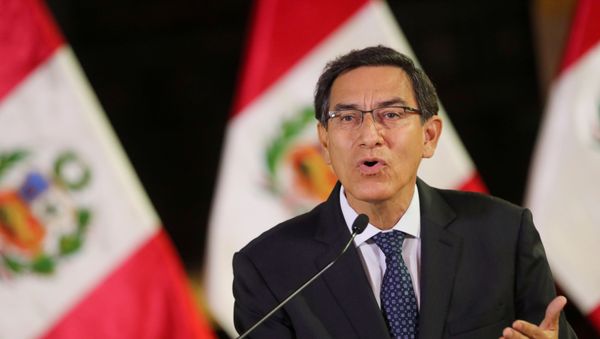 Peru's President Martin Vizcarra addresses the nation, as he announces he was dissolving Congress, at the government palace in Lima, Peru September 30, 2019 - Sputnik International
