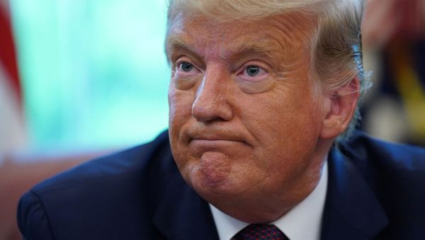 U.S. President Donald President Trump faces reporters after it was announced Bahrain has joined the United Arab Emirates in striking an agreement to normalize relations with Israel during a brief appearance in the Oval Office at the White House in Washington, U.S., September 11, 2020. - Sputnik International