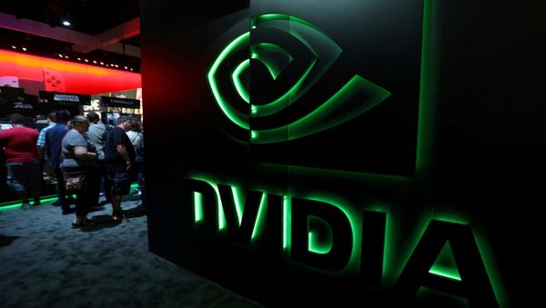 FILE PHOTO: The Nvidia booth is shown at the E3 2017 Electronic Entertainment Expo in Los Angeles, California, U.S., June 13, 2017. REUTERS/ Mike Blake/File Photo FILE PHOTO: The Nvidia booth is shown at the E3 2017 Electronic Entertainment Expo in Los Angeles, California, U.S., June 13, 2017. REUTERS/ Mike Blake/File Photo - Sputnik International