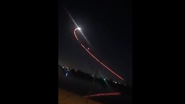 A counter rocket, artillery, and mortar (C-RAM) system engages incoming rockets near the US Embassy in Baghdad, Iraq, on September 15, 2020. - Sputnik International