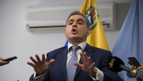 In this April 3, 2017 file photo, Venezuela's Ombudsman Tarek William Saab speaks during a press conference in Caracas, Venezuela. In this April 3, 2017 file photo, Venezuela's Ombudsman Tarek William Saab speaks during a press conference in Caracas, Venezuela. - Sputnik International
