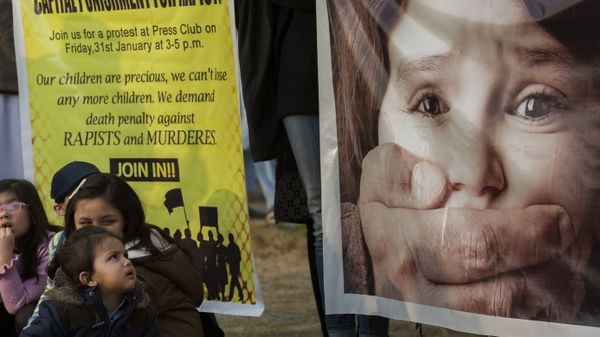In this Jan. 31, 2020 photo, Pakistani children take part in rally against child abuse, in Islamabad, Pakistan In this Jan. 31, 2020 photo, Pakistani children take part in rally against child abuse, in Islamabad, Pakistan - Sputnik International