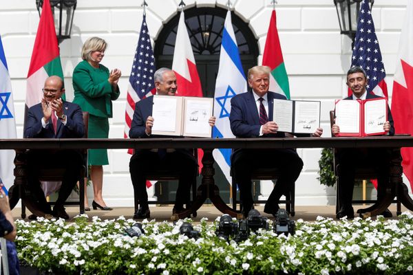 Israel, UAE, Bahrain and US Sign Historic Abraham Peace Accords at White House Israel, UAE, Bahrain and US Sign Historic Abraham Peace Accords at White House - Sputnik International