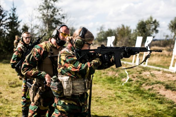 Belgian Crown Princess Elisabeth takes part in a military initiation training at Elsenborn Belgian army camp in Butgenbach, Belgium September 10, 2020. Belgian Crown Princess Elisabeth takes part in a military initiation training at Elsenborn Belgian army camp in Butgenbach, Belgium September 10, 2020. - Sputnik International