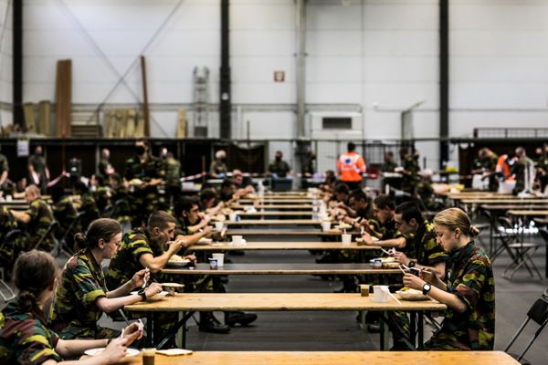 Belgian Crown Princess Elisabeth takes part in a military initiation training at Elsenborn Belgian army camp in Butgenbach, Belgium September 10, 2020. Belgian Crown Princess Elisabeth takes part in a military initiation training at Elsenborn Belgian army camp in Butgenbach, Belgium September 10, 2020. - Sputnik International