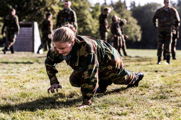 Belgian Crown Princess Elisabeth takes part in a military initiation training at Elsenborn Belgian army camp in Butgenbach, Belgium September 10, 2020. Belgian Crown Princess Elisabeth takes part in a military initiation training at Elsenborn Belgian army camp in Butgenbach, Belgium September 10, 2020. - Sputnik International