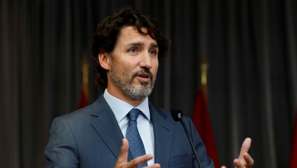 Canada's Prime Minister Justin Trudeau speaks to media following a cabinet retreat in Ottawa, Ontario, Canada September 16, 2020. Canada's Prime Minister Justin Trudeau speaks to media following a cabinet retreat in Ottawa, Ontario, Canada September 16, 2020. - Sputnik International