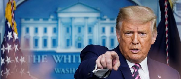U.S. President Donald Trump takes questions during a news conference in the Brady Press Briefing Room at the White House in Washington, 18 September 2020. - Sputnik International