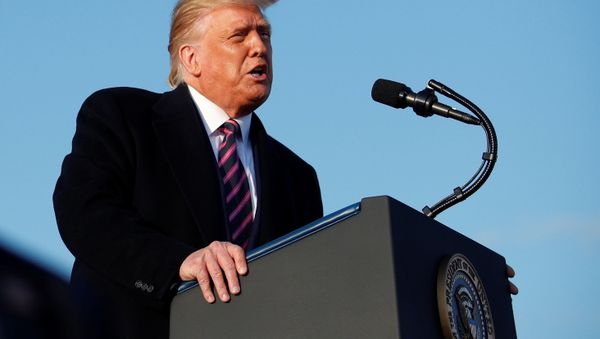 U.S. President Donald Trump holds a campaign rally at Bemidji Regional Airport in Bemidji, Minnesota, U.S., September 18, 2020. - Sputnik International
