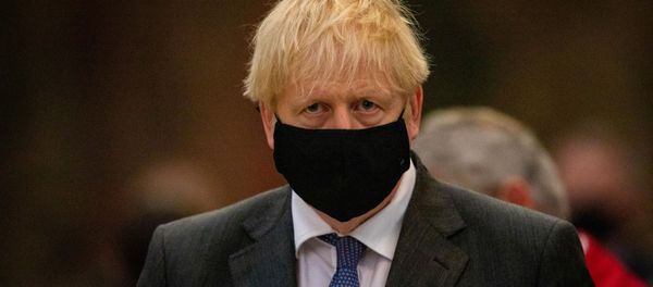 Britain's Prime Minister Boris Johnson attends a service to mark the 80th anniversary of the Battle of Britain at Westminster Abbey in London, Britain September 20, 2020. - Sputnik International