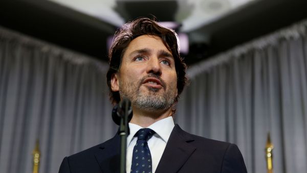 Canada's Prime Minister Justin Trudeau speaks during a news conference at a cabinet retreat in Ottawa, Ontario, Canada September 14, 2020. Canada's Prime Minister Justin Trudeau speaks during a news conference at a cabinet retreat in Ottawa, Ontario, Canada September 14, 2020. - Sputnik International