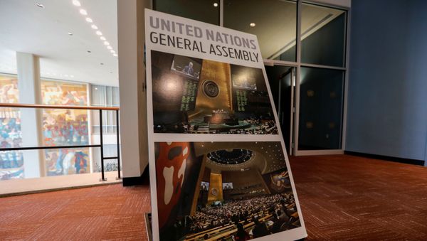 The General Assembly Hall at United Nations headquarters - Sputnik International