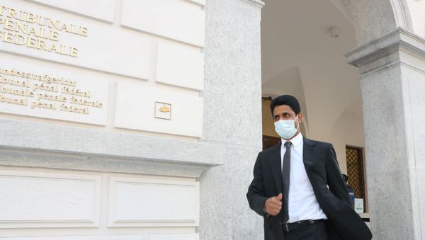 Chairman of Qatar-based media group BeIN Sports, Nasser Al-Khelaifi leaves the Swiss Federal Criminal Court (Bundesstrafgericht) in Bellinzona, Switzerland September 14, 2020. - Sputnik International