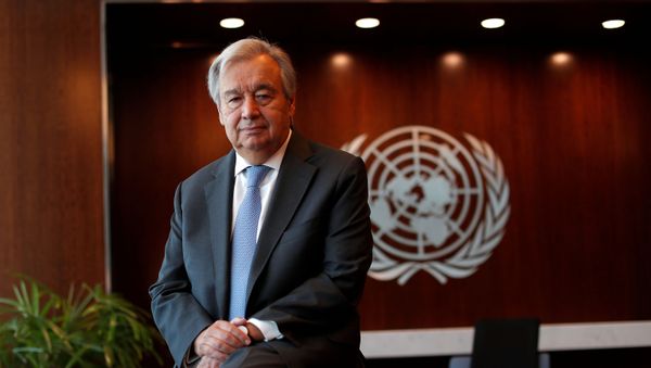 United Nations Secretary-General Antonio Guterres poses for a photograph during an interview with Reuters at U.N. headquarters in New York City, New York, U.S., September 14, 2020 - Sputnik International