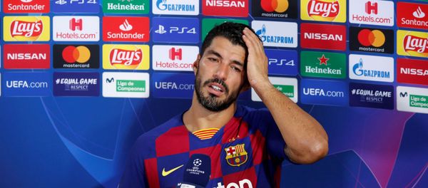 Round of 16 Second Leg - FC Barcelona v Napoli - Camp Nou, Barcelona, Spain - August 8, 2020  Barcelona's Luis Suarez speaks to the media after the match, as play resumes behind closed doors following the outbreak of the coronavirus disease (COVID-19 - Sputnik International