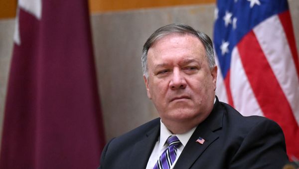 U.S. Secretary of State Mike Pompeo listens during the third annual U.S.-Qatar Strategic Dialogue at the State Department in Washington, U.S., September 14, 2020 - Sputnik International