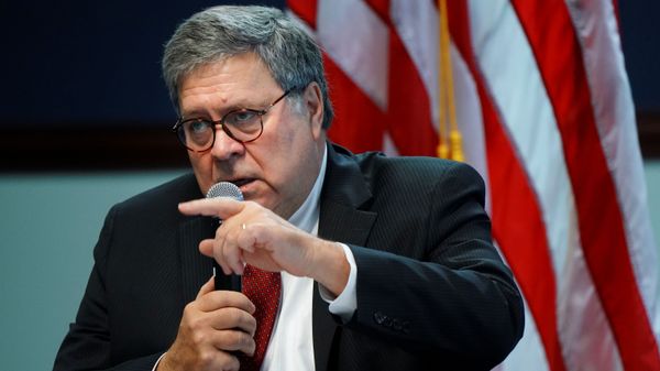 U.S. Attorney General William Barr participates in a roundtable discussion about human trafficking at the U.S. Attorney's Office in Atlanta, Georgia, U.S., September 21, 2020. - Sputnik International