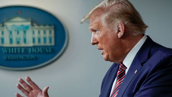 U.S. President Donald Trump speaks to reporters during a news conference inside the James S. Brady Briefing Room at the White House September 27, 2020 in Washington, U.S. U.S. President Donald Trump speaks to reporters during a news conference inside the James S. Brady Briefing Room at the White House September 27, 2020 in Washington, U.S. - Sputnik International