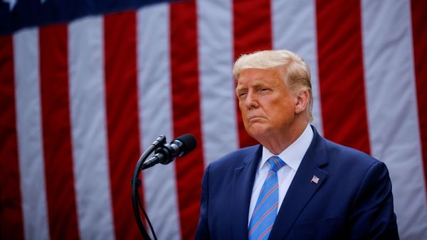 U.S. President Donald Trump speaks about the administration's coronavirus disease (COVID-19) testing plan in the Rose Garden at the White House in Washington, U.S., September 28, 2020 - Sputnik International