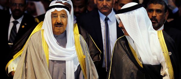ILE PHOTO: Kuwait's then-crown prince, Sheikh Nawaf al-Ahmad al-Jaber (L) arrives for the opening of the Economic Development Conference (EEDC) in Sharm el-Sheikh, in the South Sinai governorate, about 550 km (342 miles) south of Cairo, March 13, 2015 ILE PHOTO: Kuwait's then-crown prince, Sheikh Nawaf al-Ahmad al-Jaber (L) arrives for the opening of the Economic Development Conference (EEDC) in Sharm el-Sheikh, in the South Sinai governorate, about 550 km (342 miles) south of Cairo, March 13, 2015 - Sputnik International
