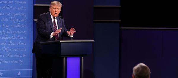 President Donald Trump argues with debate moderator Chris Wallace of Fox News Channel during the first 2020 presidential campaign debate with Democratic presidential nominee Joe Biden held on the campus of the Cleveland Clinic at Case Western Reserve University in Cleveland, Ohio, U.S., September 29, 2020. President Donald Trump argues with debate moderator Chris Wallace of Fox News Channel during the first 2020 presidential campaign debate with Democratic presidential nominee Joe Biden held on the campus of the Cleveland Clinic at Case Western Reserve University in Cleveland, Ohio, U.S., September 29, 2020. - Sputnik International