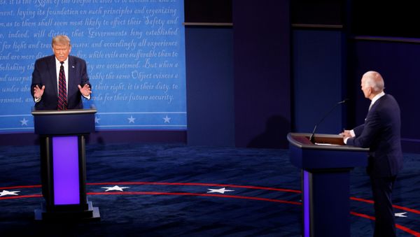 U.S. President Donald Trump and Democratic presidential nominee Joe Biden U.S. President Donald Trump and Democratic presidential nominee Joe Biden - Sputnik International