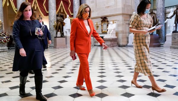 U.S. House Speaker Nancy Pelosi (D-CA) walks though the U.S. Capitol in Washington, U.S. September 30, 2020. U.S. House Speaker Nancy Pelosi (D-CA) walks though the U.S. Capitol in Washington, U.S. September 30, 2020. - Sputnik International
