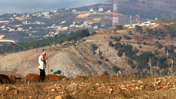 A picture taken on August 26, 2020 on the Lebanese side of the border with Israel, near an Israeli military post - Sputnik International