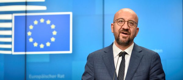 European Council President Charles Michel holds a news conference during the second face-to-face EU summit since the coronavirus disease (COVID-19) outbreak, in Brussels,Belgium October 2, 2020. - Sputnik International