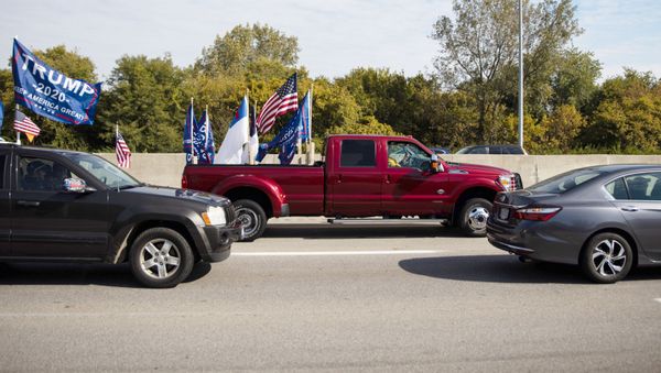 Supporters of U.S. President Donald Trump take part in a car parade in Columbus, Ohio, U.S., October 3, 2020. - Sputnik International