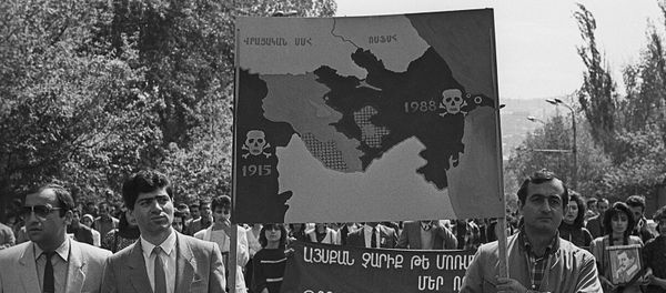 Rally in Yerevan, Armenia in April 1988 dedicated to the Sumgait pogrom of February 1988. Rally in Yerevan, Armenia in April 1988 dedicated to the Sumgait pogrom of February 1988. - Sputnik International