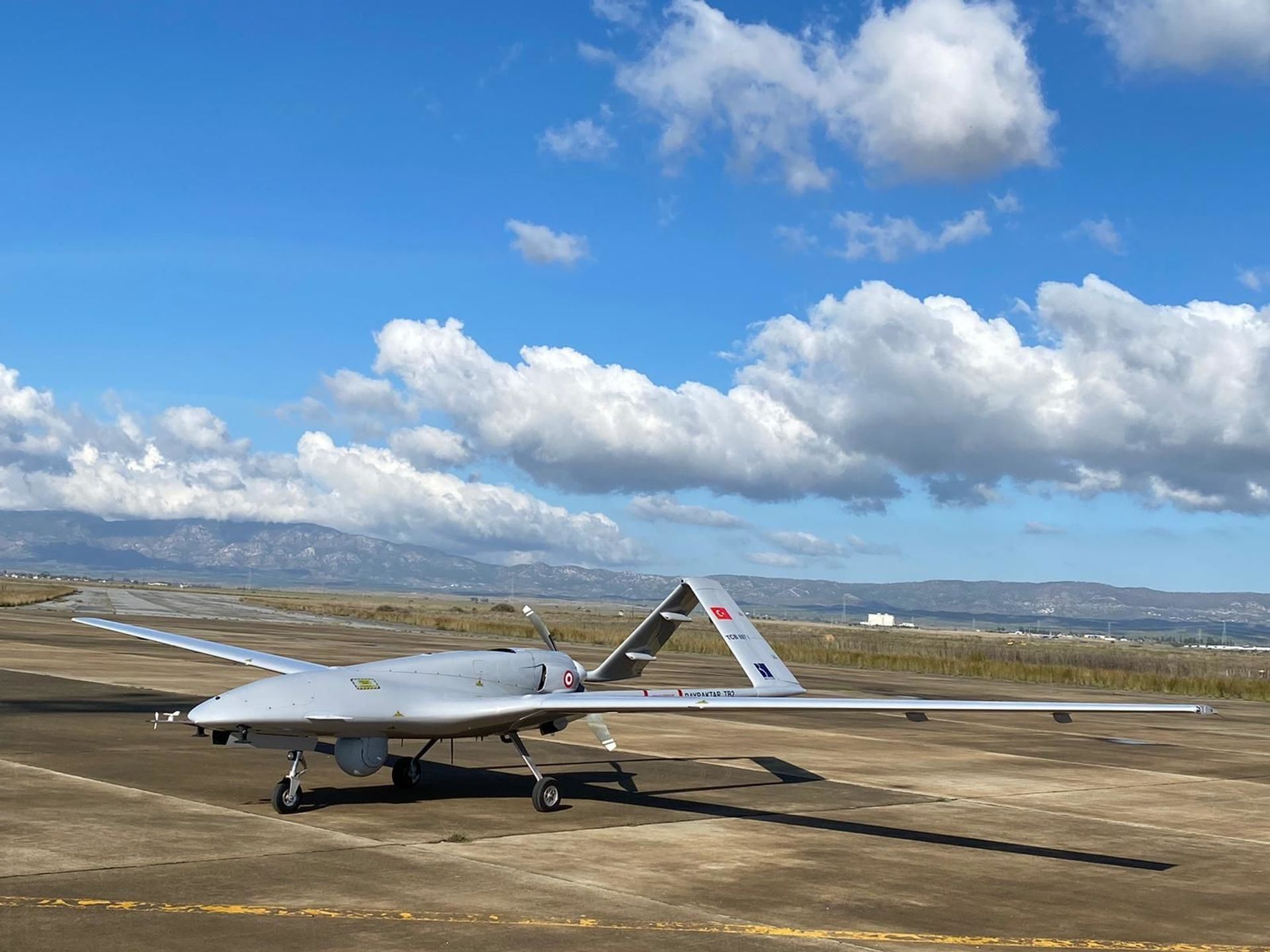 A Turkish-made Bayraktar TB2 drone is seen shortly after its landing at an airport in Gecitkala, known as Lefkoniko in Greek, in Cyprus, Monday, Dec. 16, 2019 A Turkish-made Bayraktar TB2 drone is seen shortly after its landing at an airport in Gecitkala, known as Lefkoniko in Greek, in Cyprus, Monday, Dec. 16, 2019 - Sputnik International, 1920, 09.12.2021