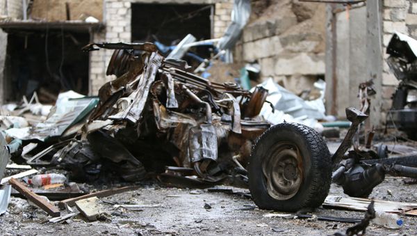 Aftermath of recent shelling during a military conflict over the breakaway region of Nagorno-Karabakh, in Stepanakert October 6, 2020. Vahram Baghdasaryan/Photolure via REUTERS - Sputnik International