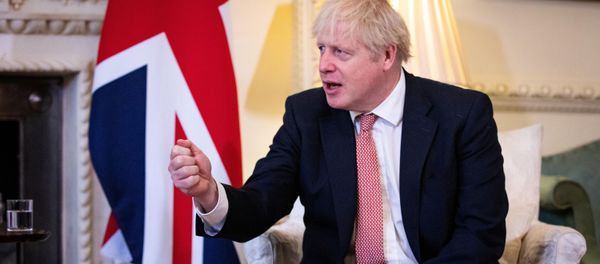 Britain's Prime Minister Boris Johnson meets Ukraine's President Volodymyr Zelenskiy (not pictured) in Downing Street in London, Britain October 8, 2020. Britain's Prime Minister Boris Johnson meets Ukraine's President Volodymyr Zelenskiy (not pictured) in Downing Street in London, Britain October 8, 2020. - Sputnik International